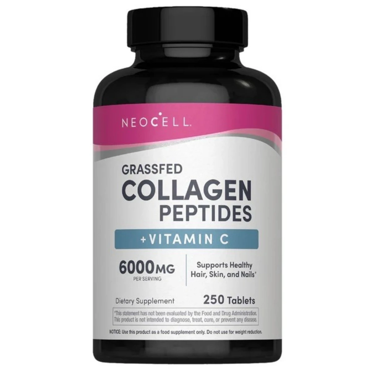 Grassfed Collagen Peptides + C, 6000 mg (per serving), 250 tablets